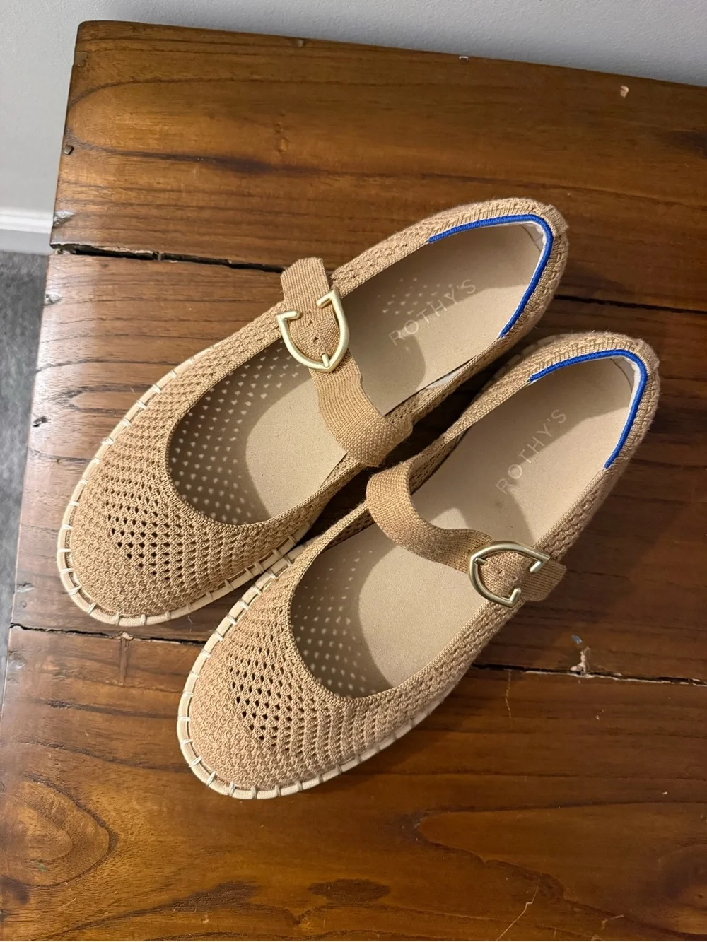 EUC Rothy's The Espadrille Mary Jane in Wren, size 9.5